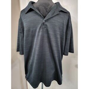 George Mens Black Polo Short Sleeve Size XL
